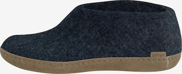 Glerups Slipper 'Ledersohle' in Blue: front