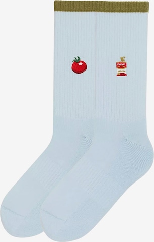Von Jungfeld Socken 'Mix & Match Tennis mit Stickmotiven' in Blau: Vorderseite