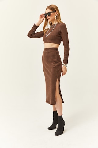 olalook Suit in Brown