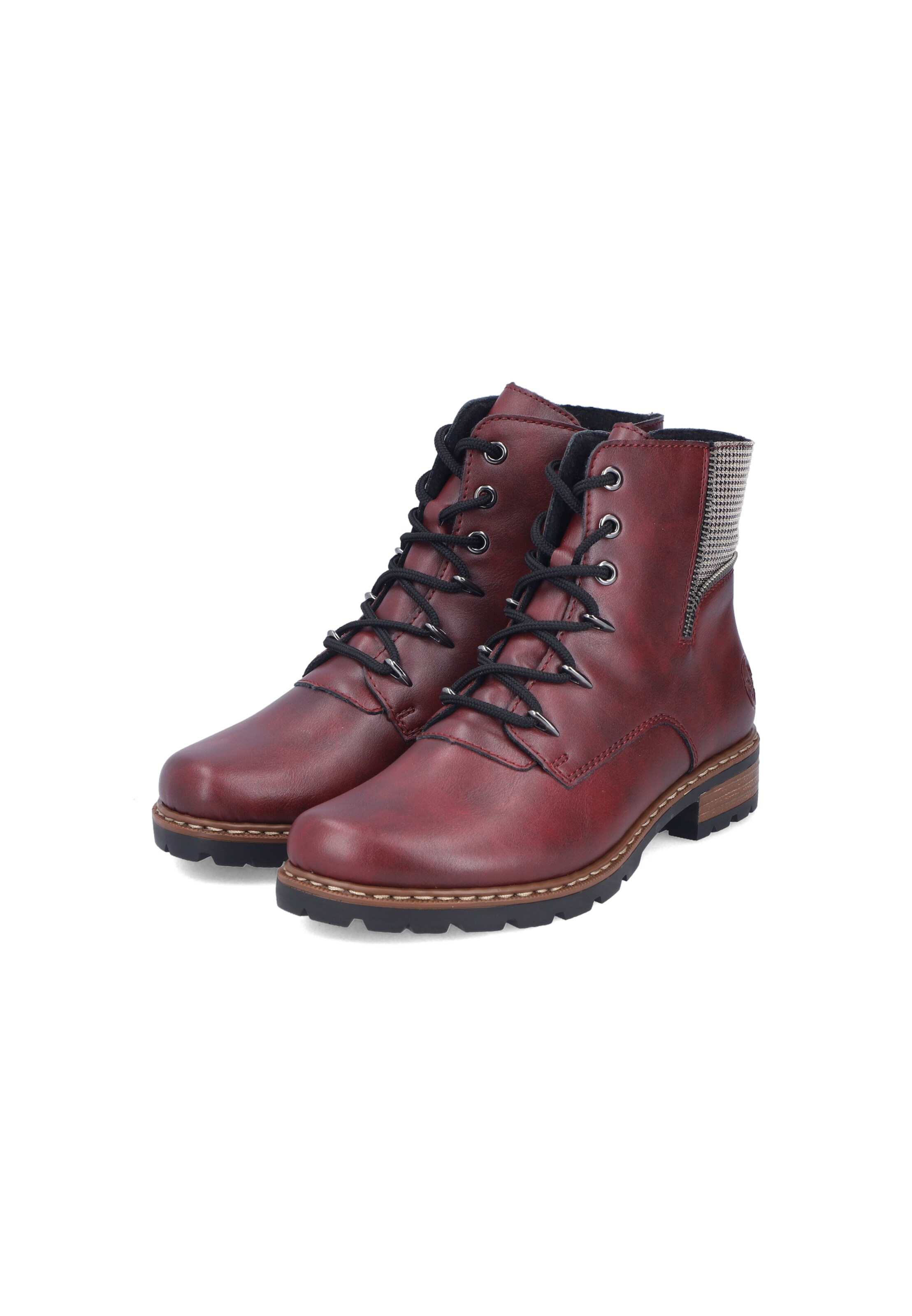 Bottes à lacets Rieker en rouge