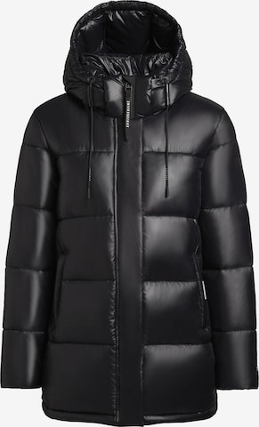 khujo Winterjacke 'Word3 Satin-YM' in Schwarz: Vorderseite