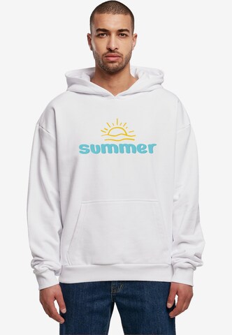 Merchcode Sweatshirt 'Summer - Sun' in Wit: voorkant