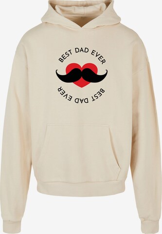 Sweat-shirt 'Fathers Day - Best Dad' Merchcode en beige : devant