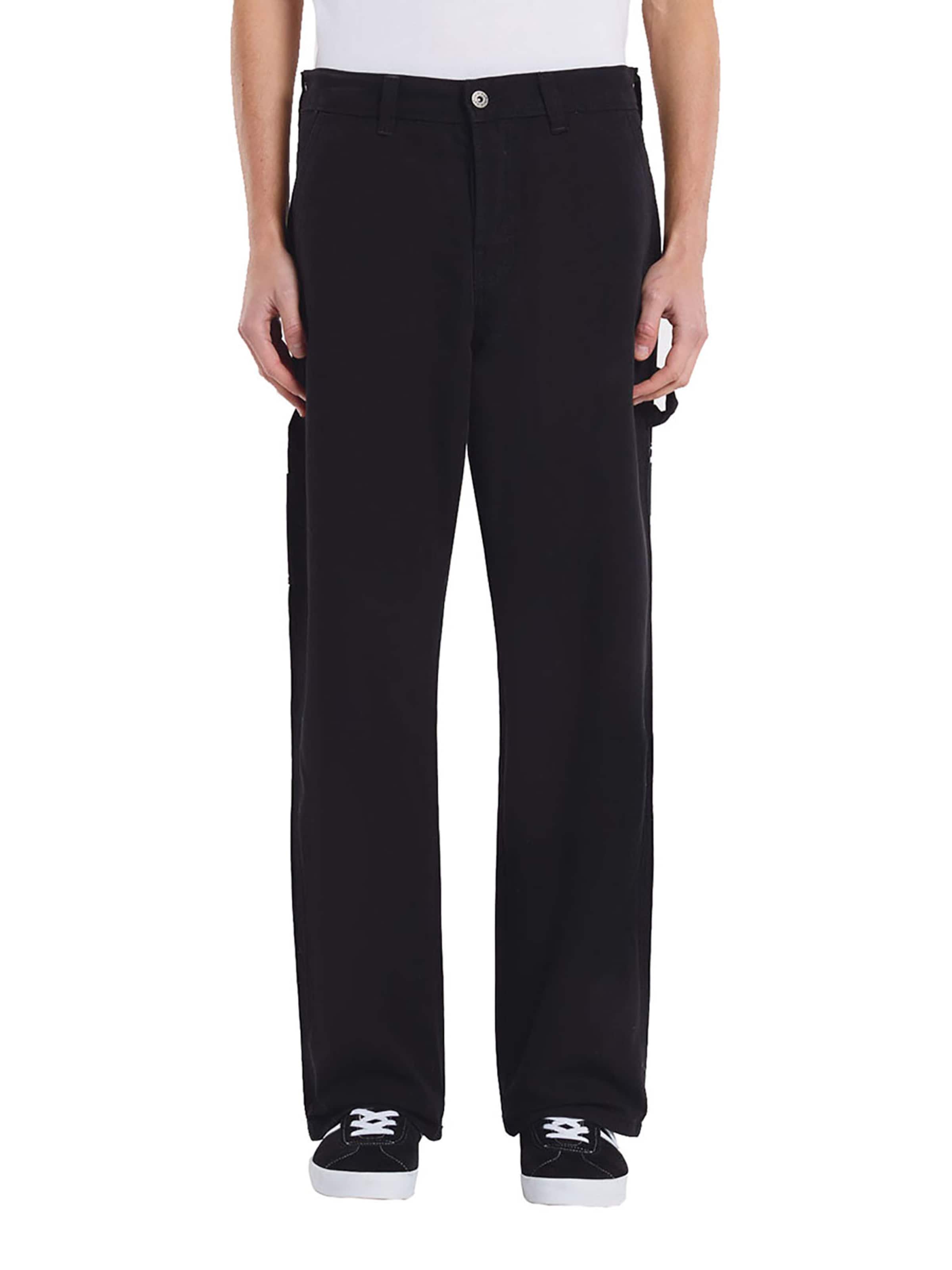 DICKIES Regular Pants 'Canvas Carpenter Lighweig' in Black