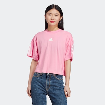 ADIDAS SPORTSWEAR Performance Shirt 'Future Icons 3-Stripes' in Pink: front