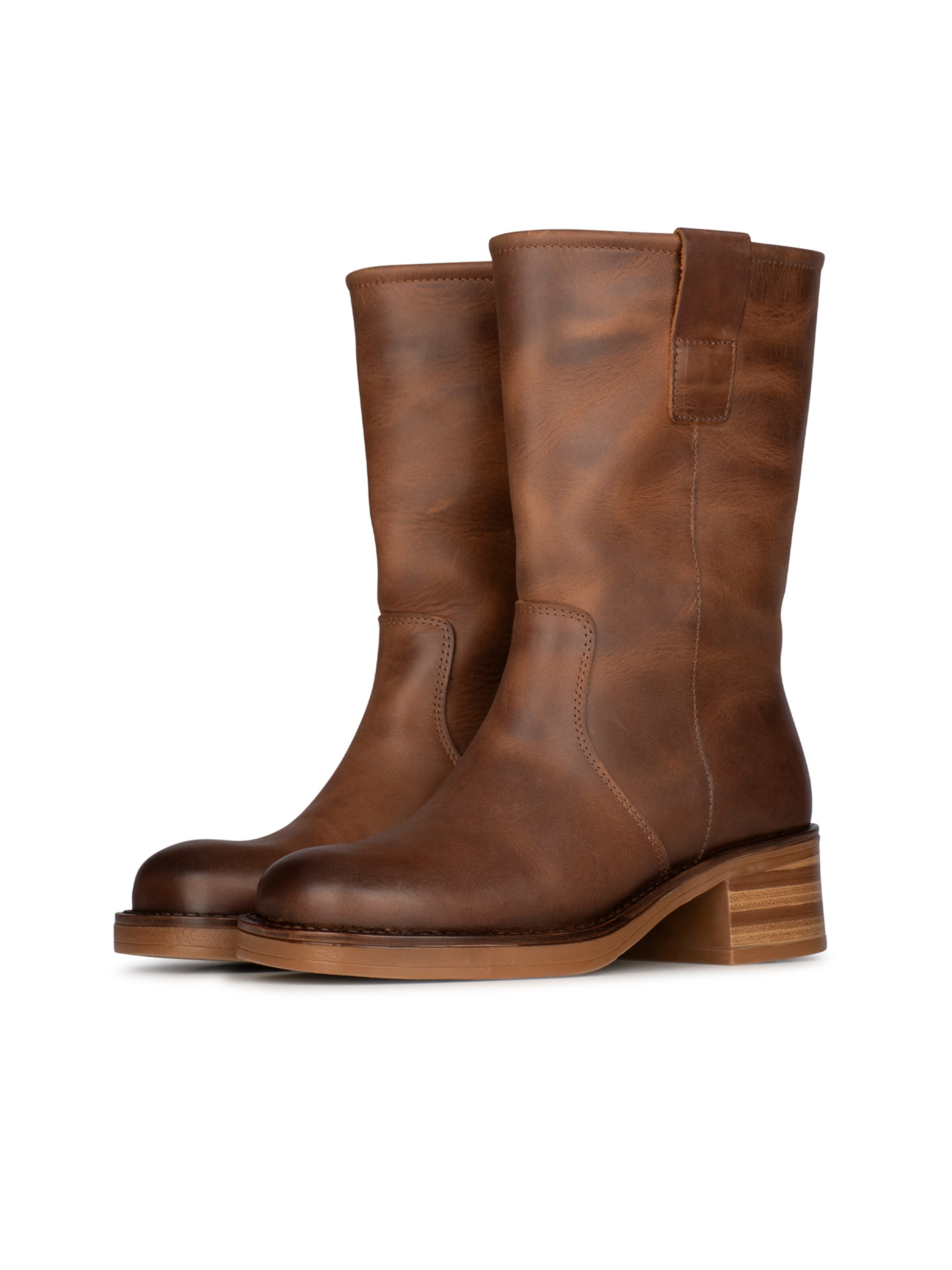 PS Poelman Enkellaarsjes 'Hazel' in Bruin