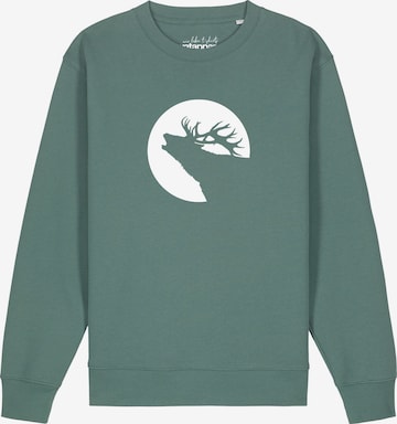 Watapparel Sweatshirt 'Röhrender Hirsch' in Groen: voorkant