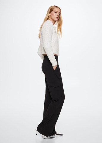 MANGO Loose fit Cargo Pants 'Natali' in Black