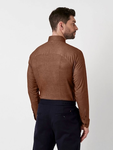 DESOTO Slim fit Overhemd in Bruin