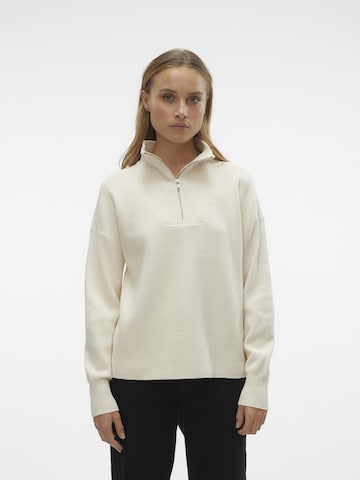 VERO MODA Sweater 'Goldneedle' in White: front