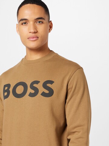 BOSS Sweatshirt 'WeBasic' in Beige