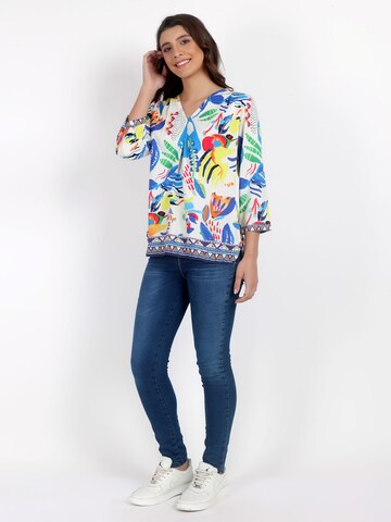 VICCI Germany Bluse mit Bordürendruck in Mischfarben