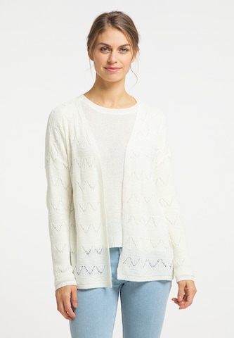 Usha Knit Cardigan in White: front