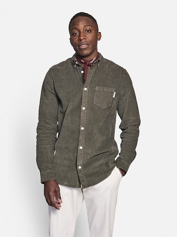 Redefined Rebel Regular fit Button Up Shirt in Brown: front