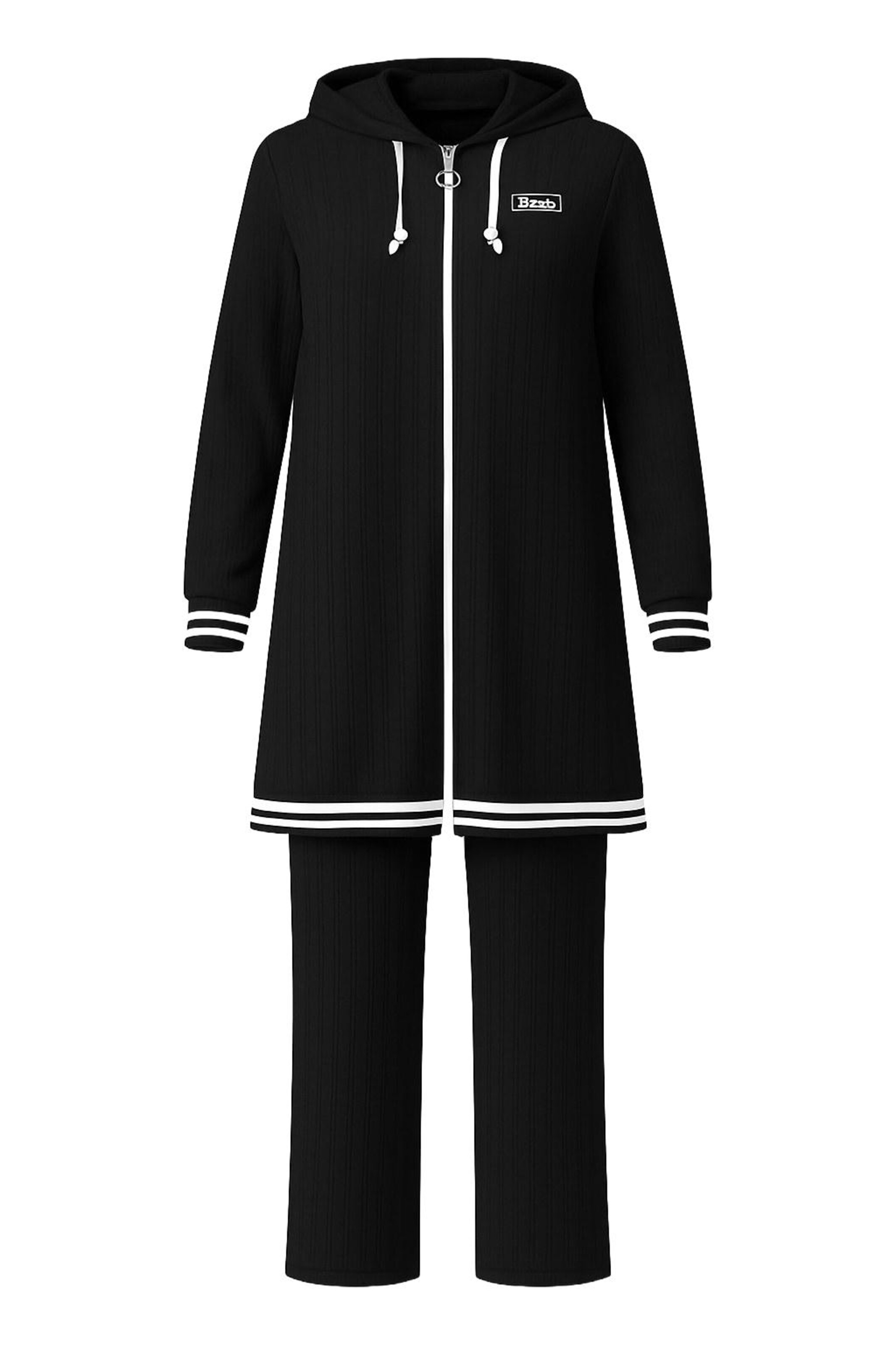 MODAMIHRAM Broekpak in de kleur Zwart / Wit, Productweergave