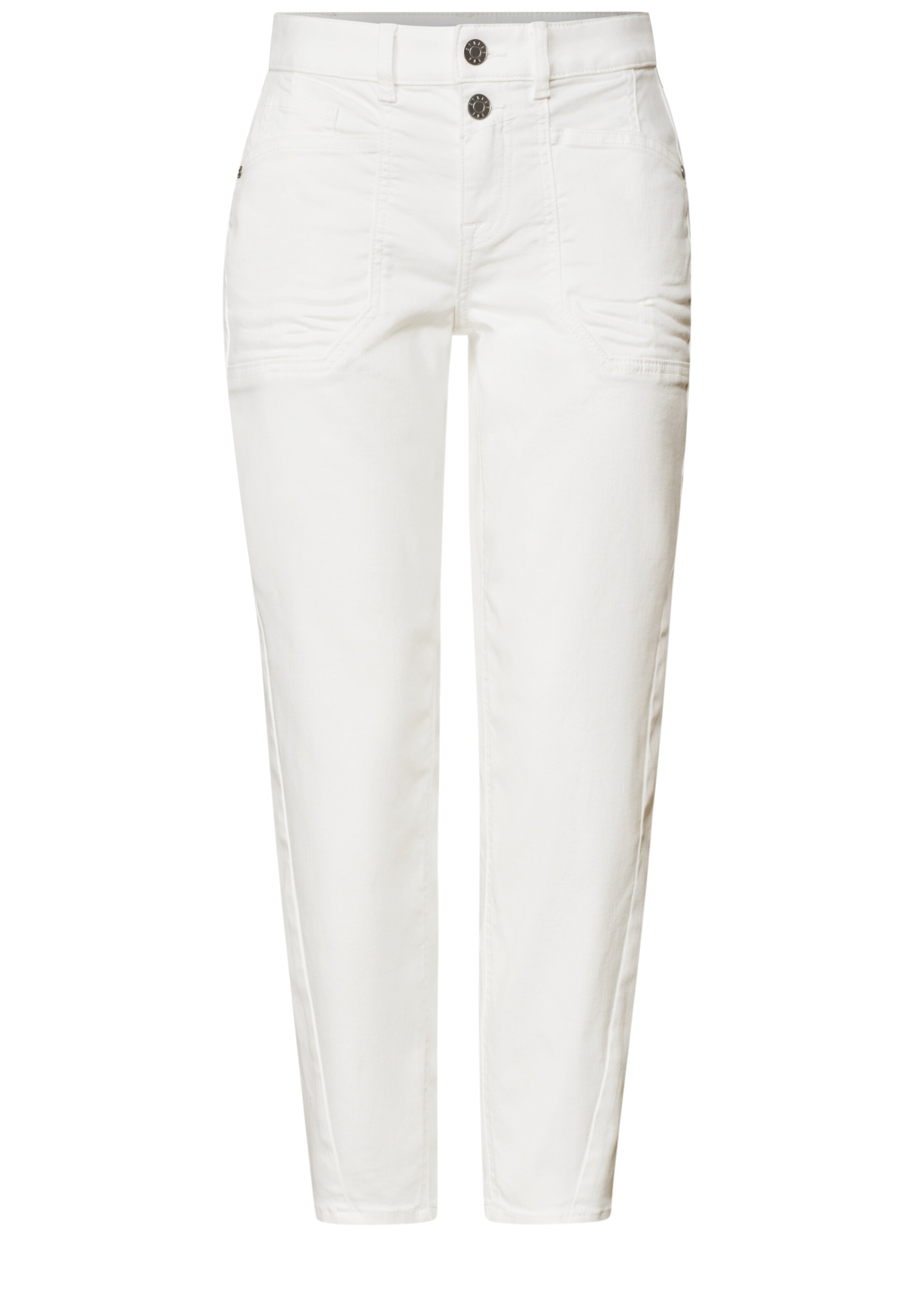 STREET ONE Loosefit Jeans in Weiß: Vorderseite