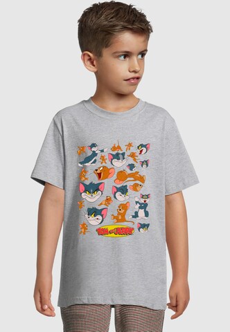 ABSOLUTE CULT T-Shirt 'Tom And Jerry - Many Faces 2.0' in Grau: Vorderseite