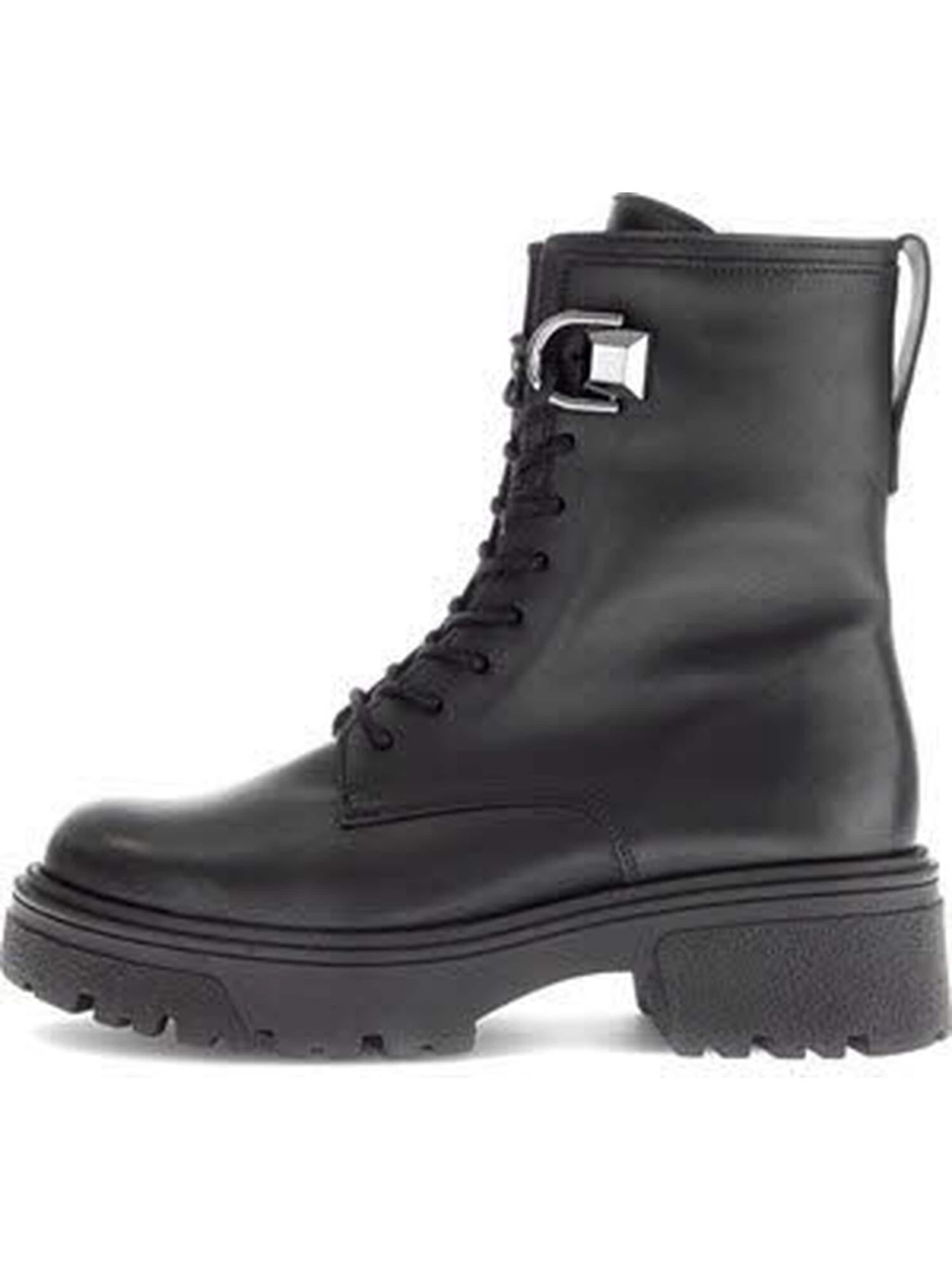 GABOR Lace-Up Boots in Black: front