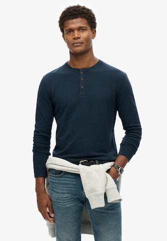 T-Shirt 'The Merchant Store – Grandad' Superdry en bleu : devant