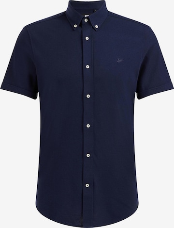 WE Fashion Button Up Shirt in Blue: front