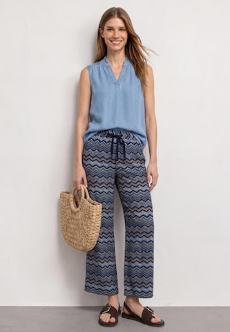 STREET ONE Wide Leg Hose in Blau