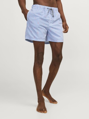 JACK & JONES - Calções de banho 'JPSTFiji' em azul: frente
