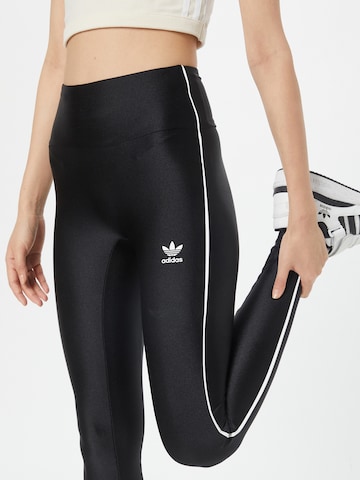 Skinny Leggings 'Always Original Zip' de la ADIDAS ORIGINALS pe negru