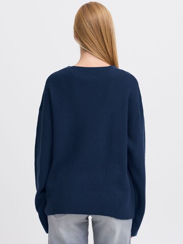 ICHI Trui 'Boston Ls7' in Blauw