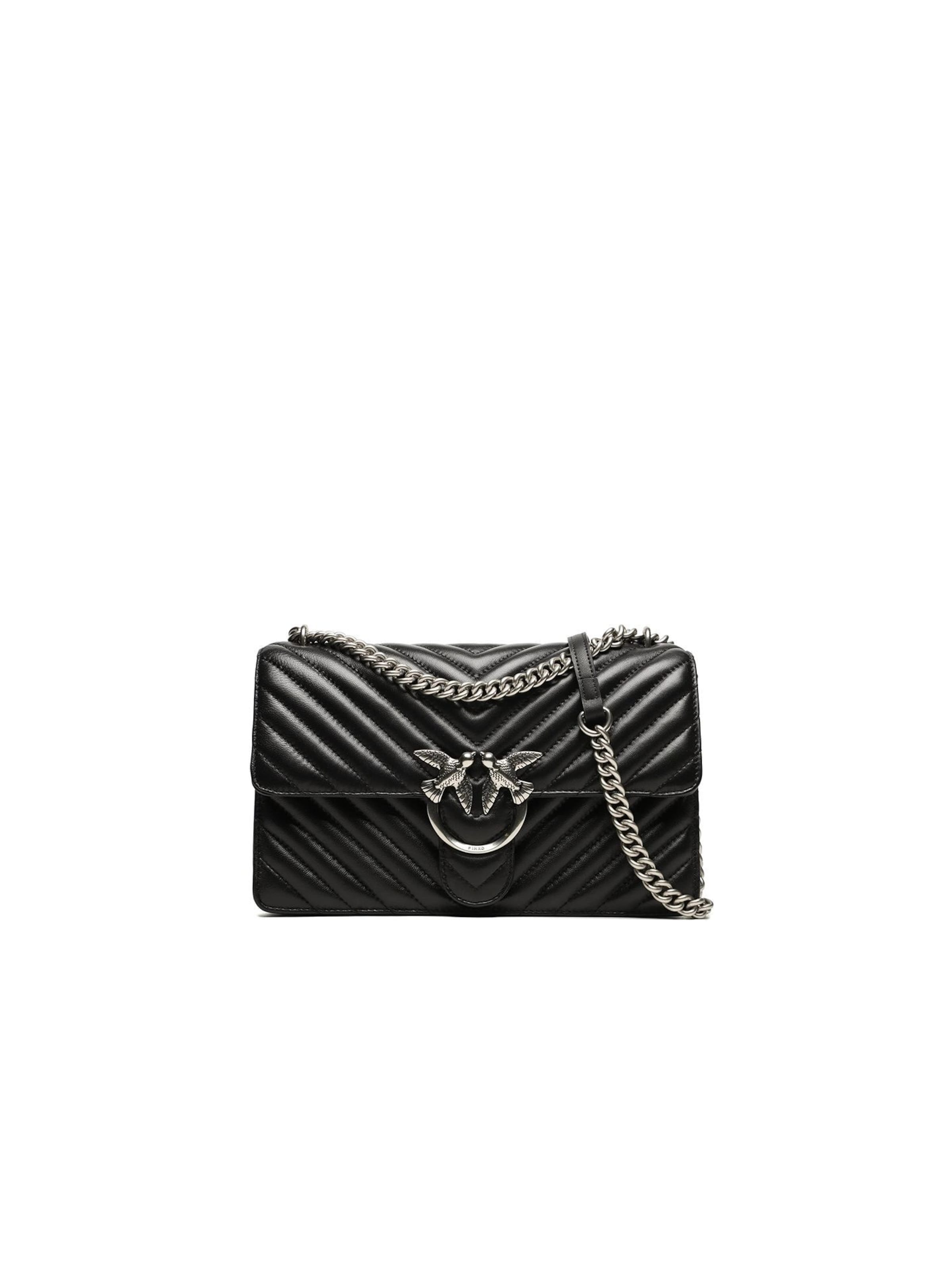 PINKO Schoudertas 'Love One Classic Dc' in Zwart: voorkant