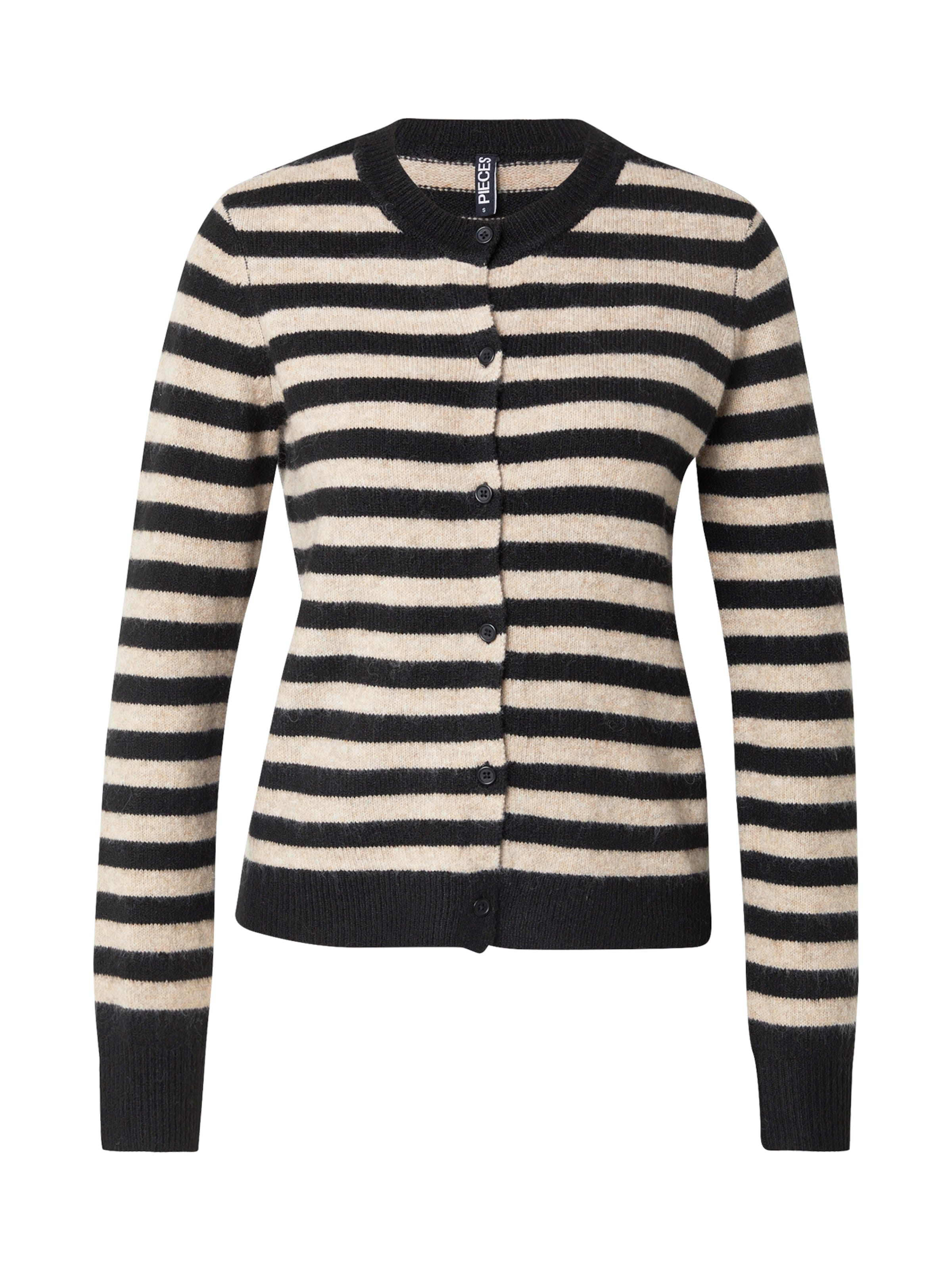 PIECES Вязаная кофта 'PCMALOU' в Черный: спереди