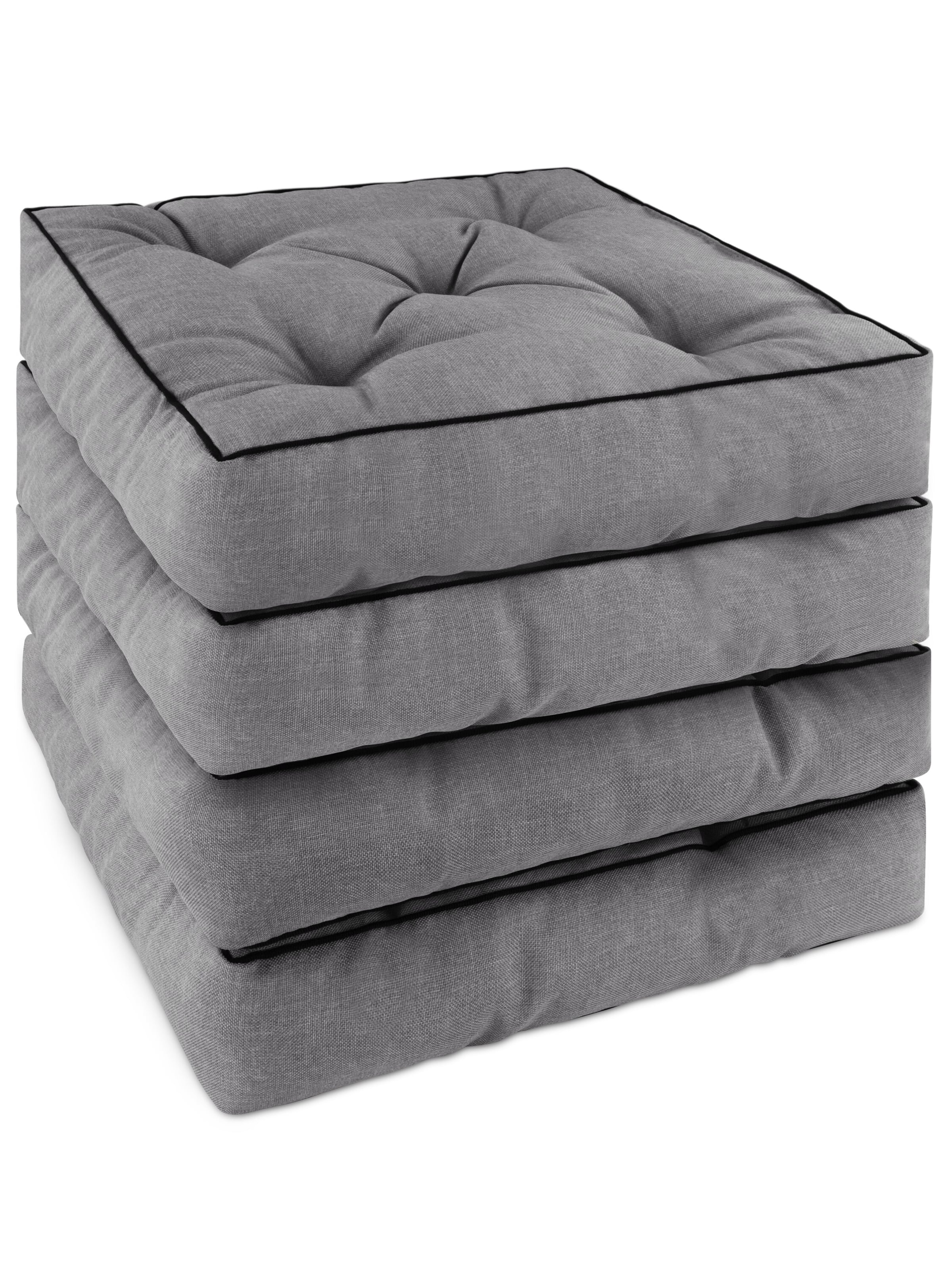 Aspero Stuhlkissen 'Padua' in hellgrau, Produktansicht