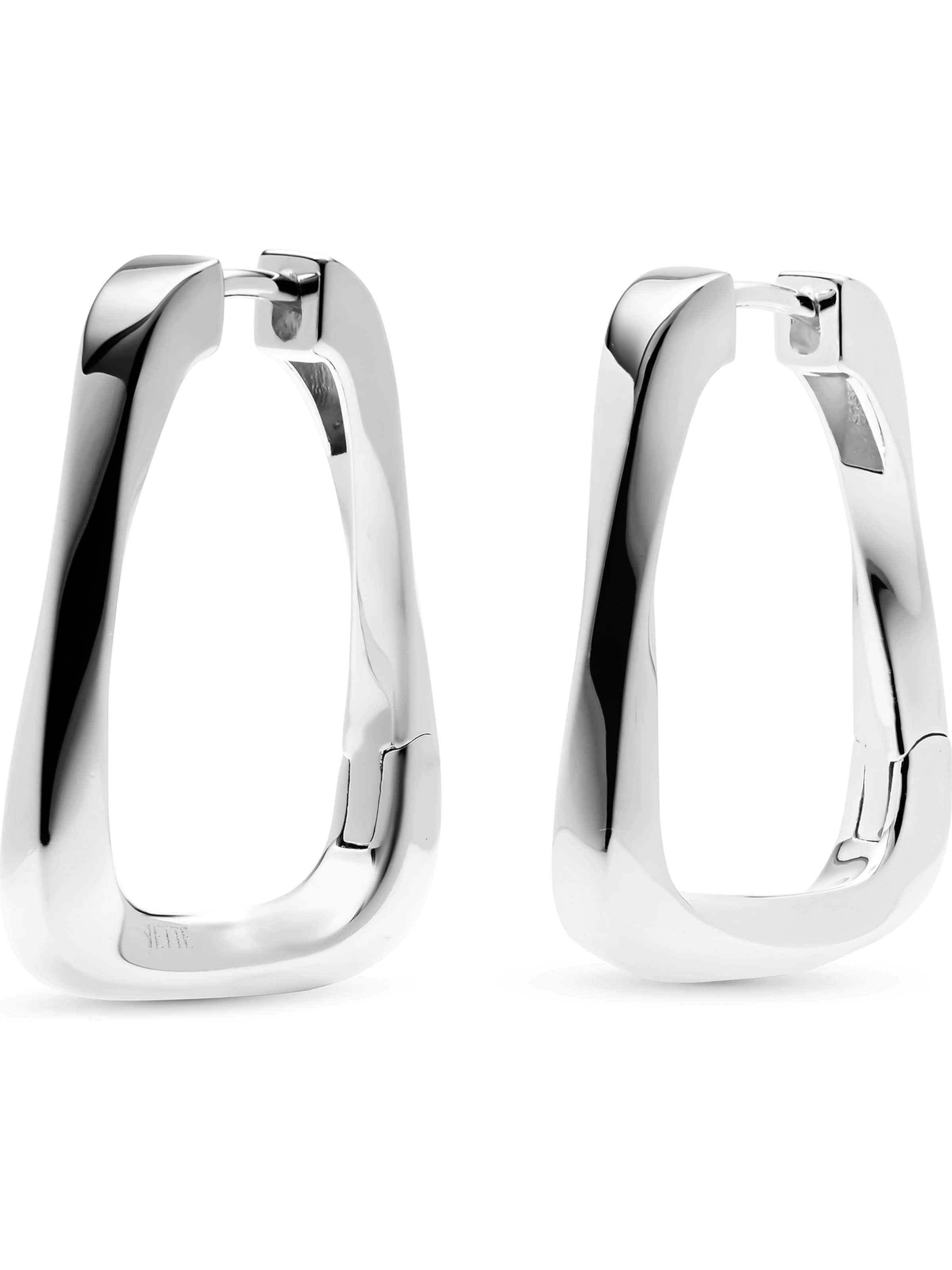 JETTE Earrings in Silver: front