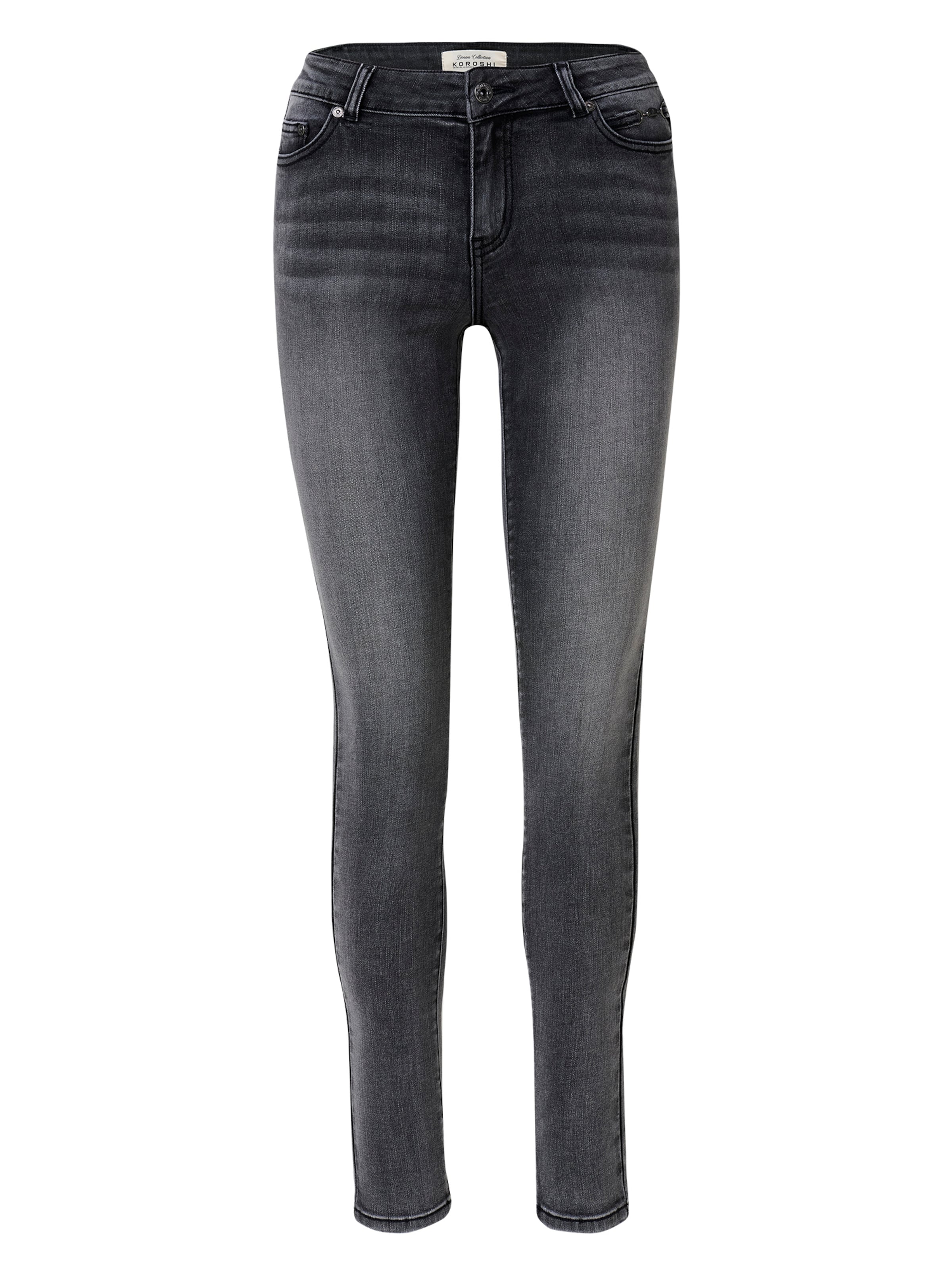 KOROSHI Slimfit Jeans in Schwarz: Vorderseite