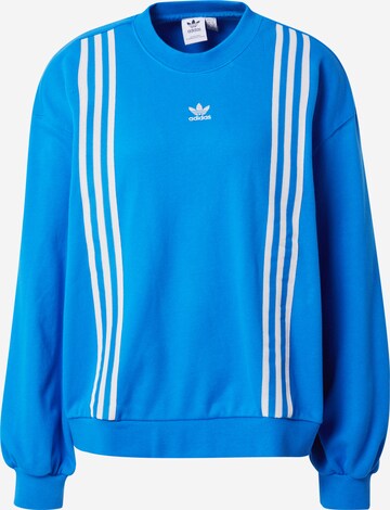 zils ADIDAS ORIGINALS Sportisks džemperis 'Adicolor 70S 3-Stripes': no priekšpuses