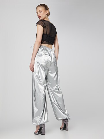 VIERVIER Wide leg Trousers 'Ylvi' in Silver