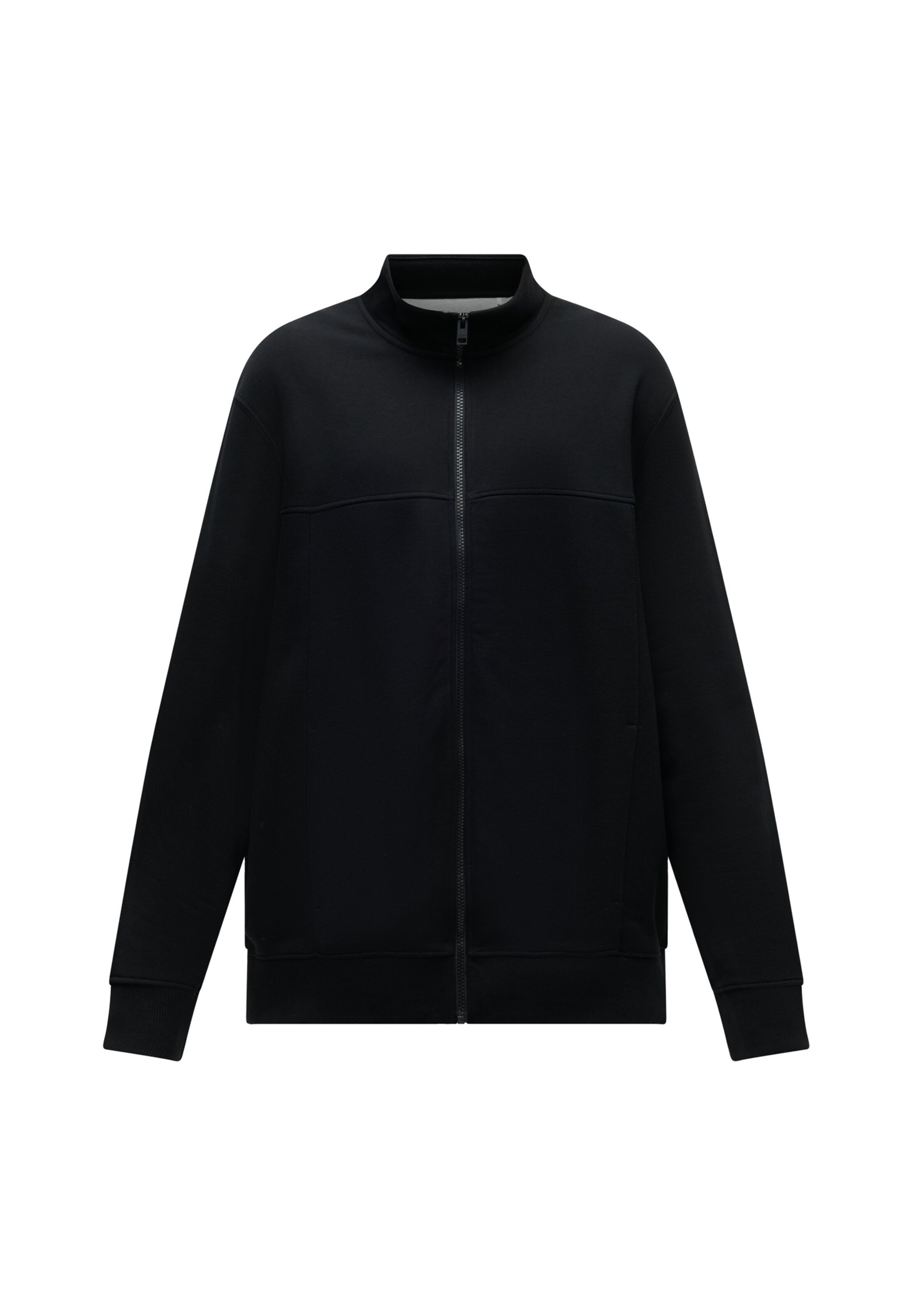 s.Oliver Men Big Sizes Sweatjacke in Schwarz: Vorderseite