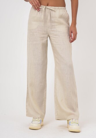 FRESHLIONS Wide Leg Stoffhose 'Livia' in Beige