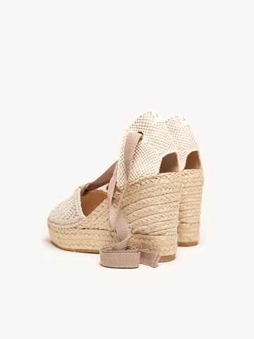 Sandalo 'Alpargata Cuña 10 cm' di Alhamas in grigio
