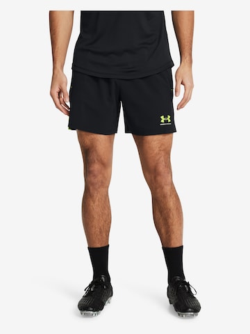 UNDER ARMOUR Regular Workout Pants 'Challenger Pro' in Black: front