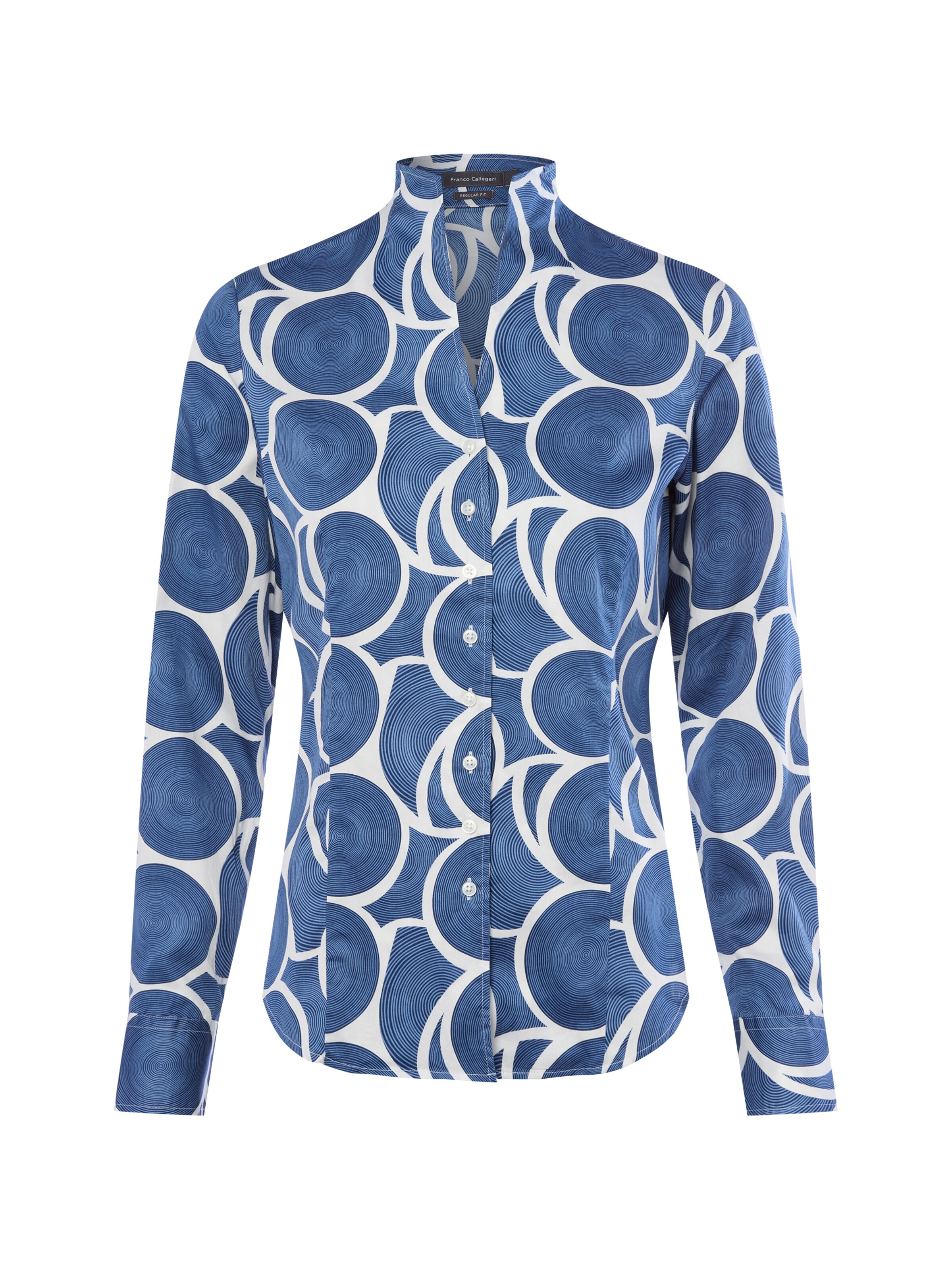 Franco Callegari Bluse in Blau: Vorderseite