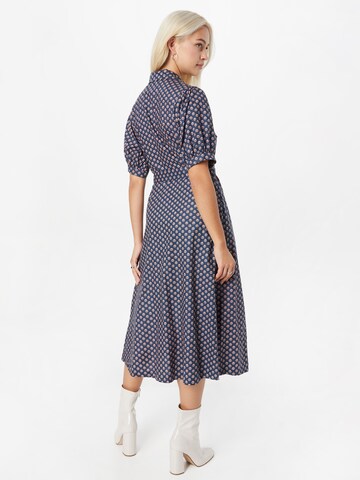 Louche Shirt Dress in Blue