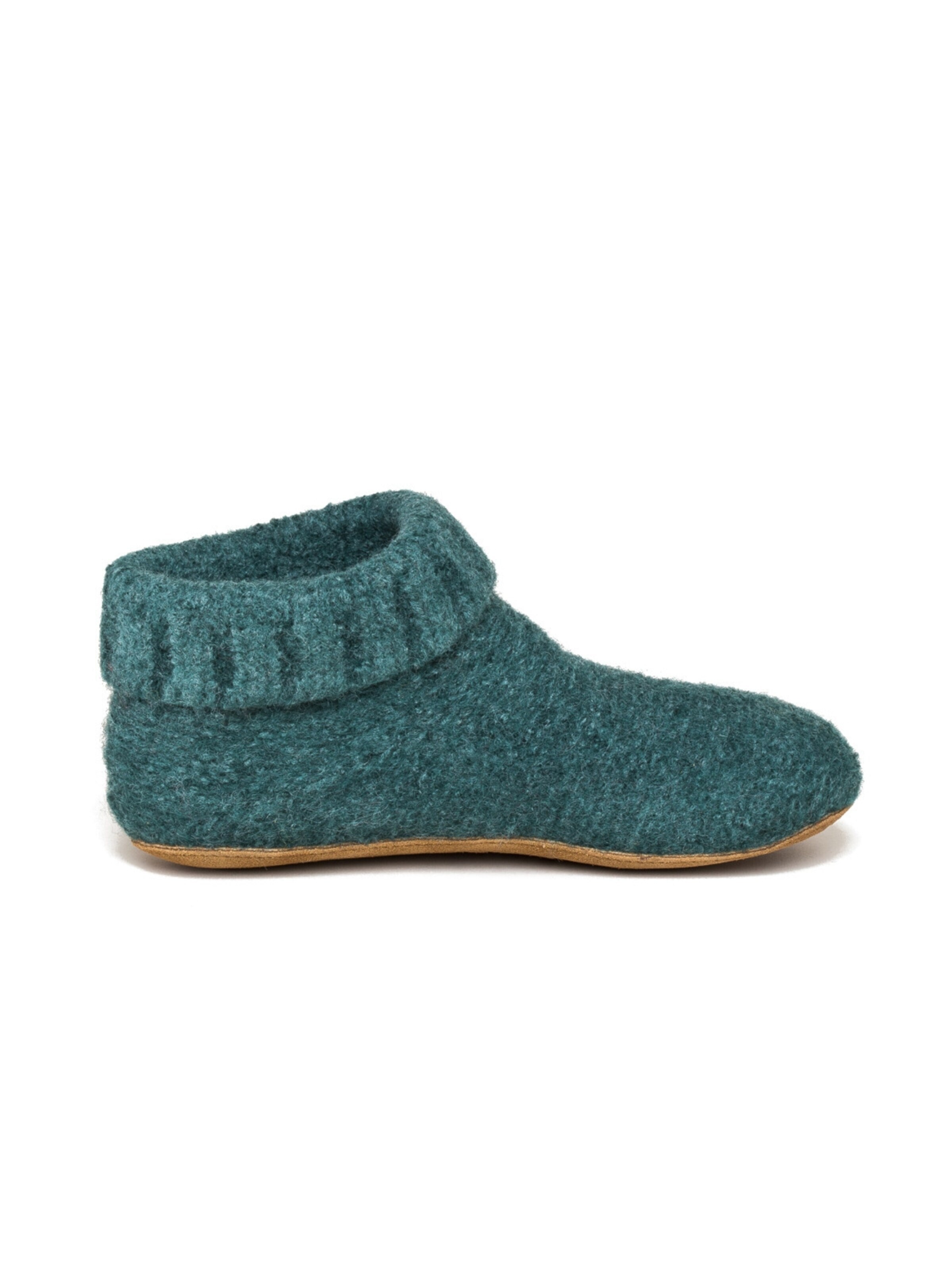 Gottstein Slippers 'Hüttenschuhe Knit Boot' in Green