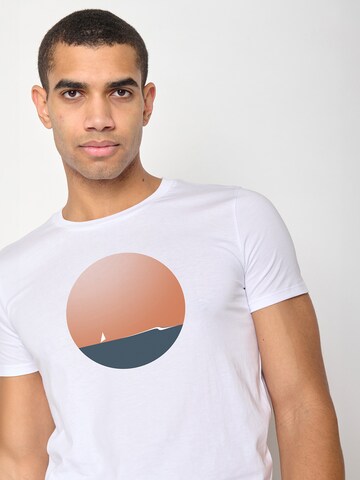 GREENBOMB Shirt 'Nature Horizon' in White