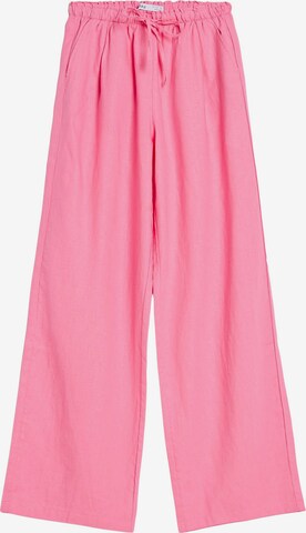 Bershka Spodnie w kolorze różowy: przód