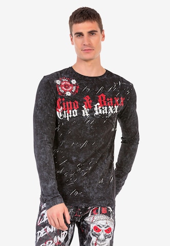 CIPO & BAXX Shirt in Zwart: voorkant