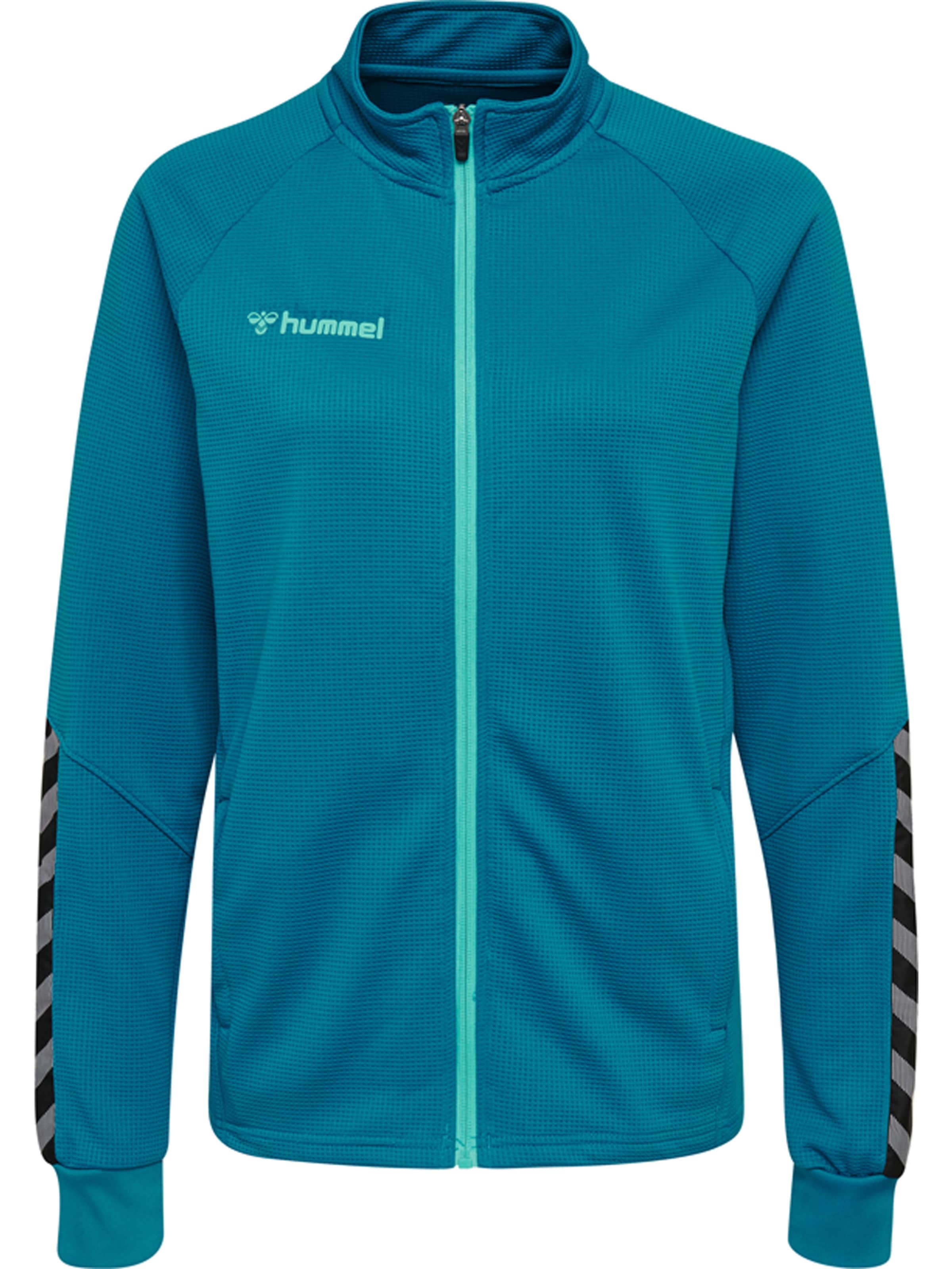 Hummel Trainingsjack 'Authentic' in Blauw: voorkant