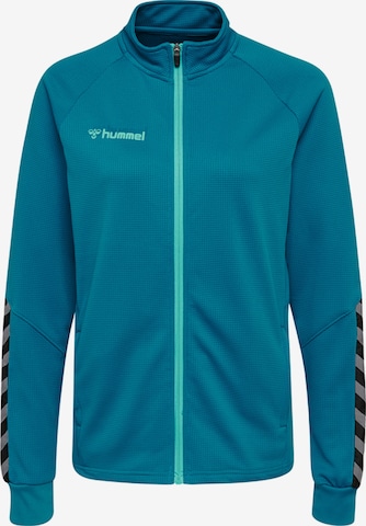 Hummel Trainingsjack in Blauw: voorkant