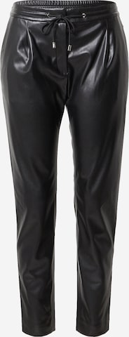 HUGO Red Regular Pleat-Front Pants 'Hemias' in Black: front