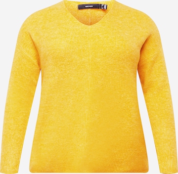 Pull-over 'Lefile' Vero Moda Curve en jaune : devant