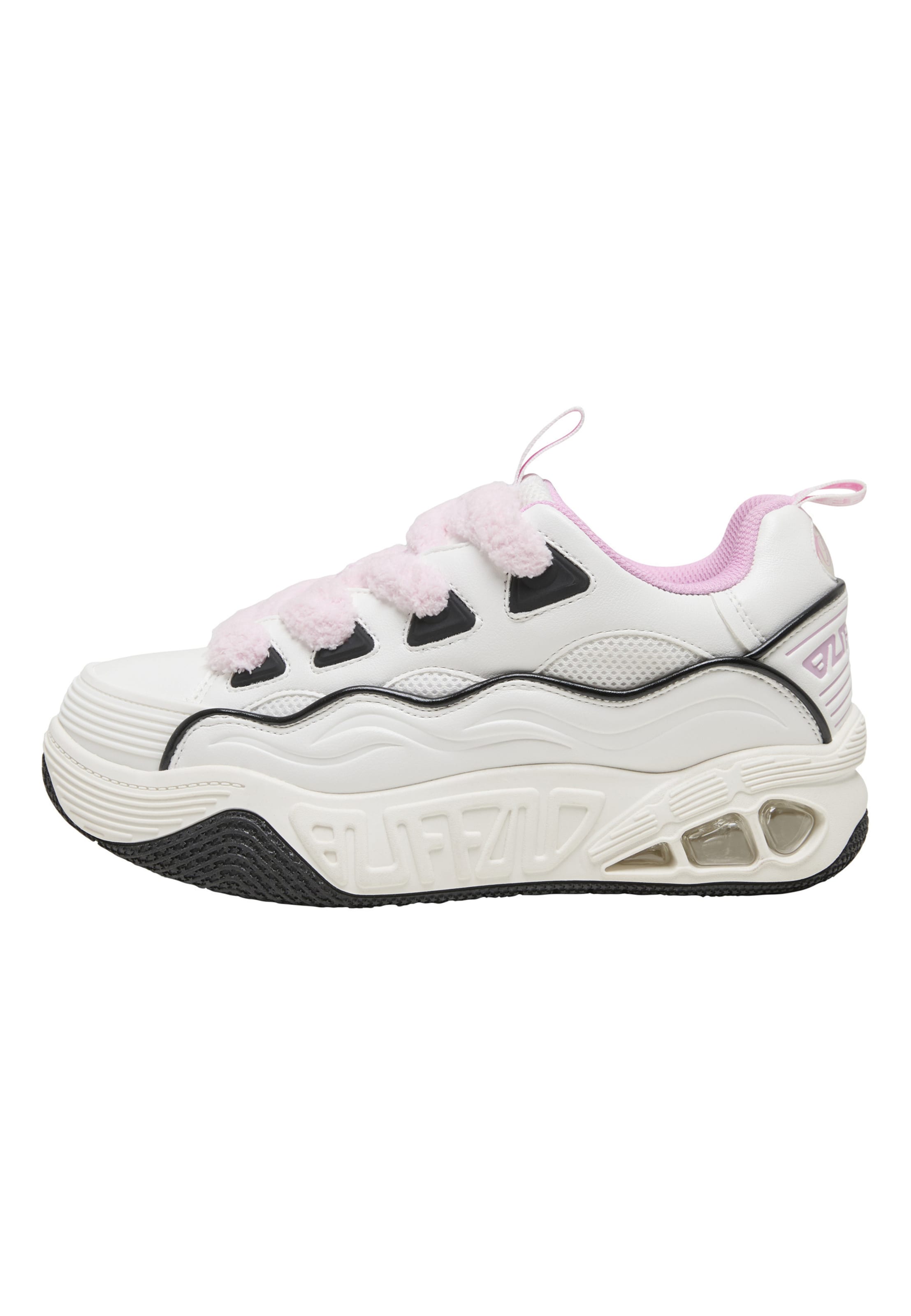 BUFFALO Baskets basses 'Hero' en 36 en rose / noir / blanc, Vue avec produit